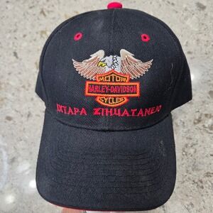 Harley Davidson Cycles Ixtapa Zihuatanejo‎ Black Red Baseball Cap Hat